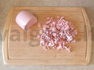 Olivje salotas su žaliu svogūnu Žingsnis 5