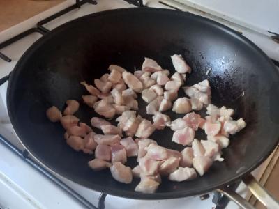 Funchosa su daržovėmis ir vištiena per 20 minučių Žingsnis 2