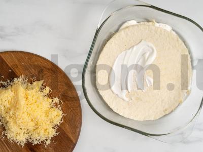 Tortas iš lavašo su sūriu Žingsnis 4