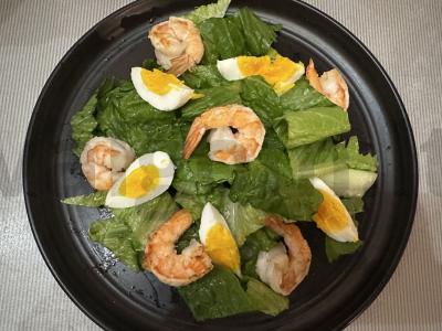 Salotos su krevetėmis ir varškės sūriu Žingsnis 3