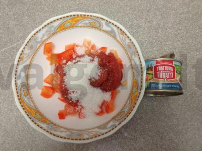 Kepta silkė pomidorų marinate su svogūnais Žingsnis 8