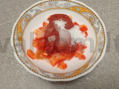 Kepta silkė pomidorų marinate su svogūnais Žingsnis 9