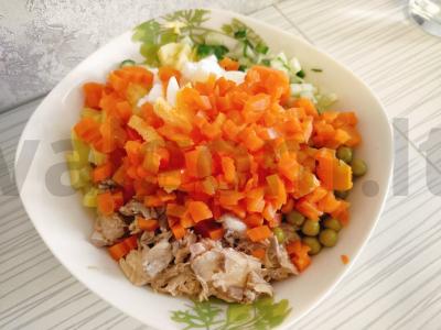 Olivjė su konservuota skumbrė Žingsnis 5