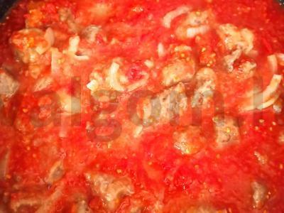 Jautiena pomidoruose pietums Žingsnis 6