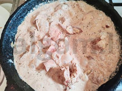 Troškinta vištienos kepenėlė grietinėlėje Žingsnis 3