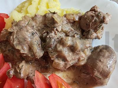 Troškinta vištienos kepenėlė grietinėlėje Žingsnis 5