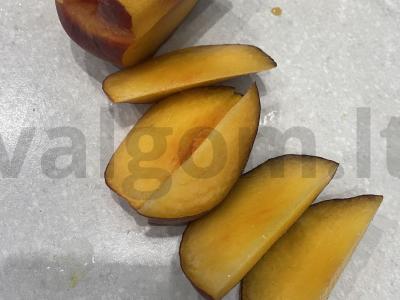 Karamelizuoti persikai „Adžago“ Žingsnis 1