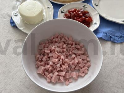 Blynai su kumpiu ir mocarela Žingsnis 6