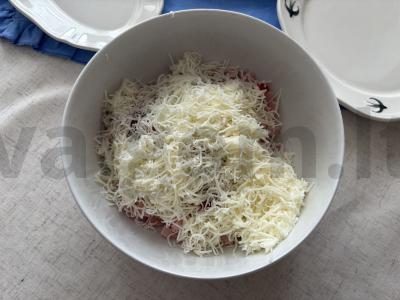 Blynai su kumpiu ir mocarela Žingsnis 8