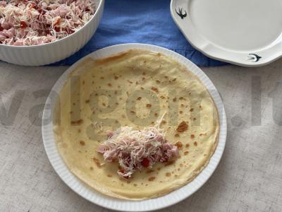 Blynai su kumpiu ir mocarela Žingsnis 9