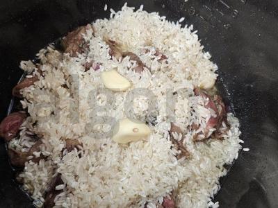 Vegetariškas plovas su kalakutų širdelėmis lėtoje viryklėje Žingsnis 2