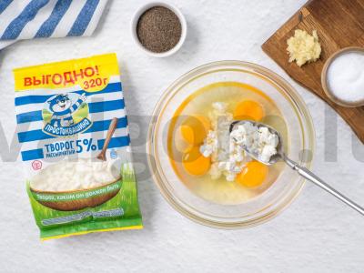 Baltymų skramblys su varške Žingsnis 2