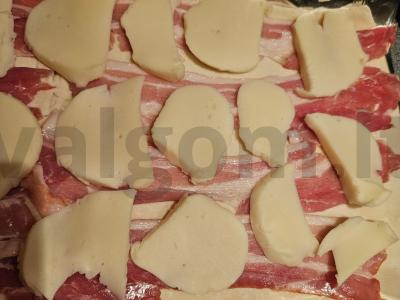 Sluoksniuotos sraigės su mocarela ir bekonu Žingsnis 3