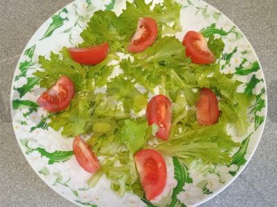 Salotas su traškiais baklažanais ir graikiniais riešutais Žingsnis 2