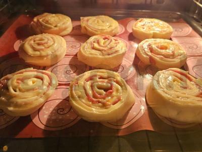 Sluoksniuotos sraigės su mocarela ir bekonu Žingsnis 6