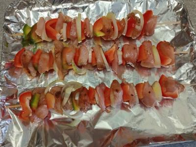 Orkaitėje kepti kalakutienos šašlykai, marinuoti adžikoje Žingsnis 5