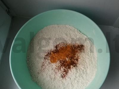 Kopūstų ir grybų pyragas Žingsnis 1