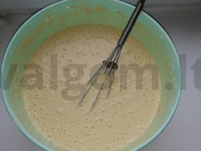 Kopūstų ir grybų pyragas Žingsnis 3