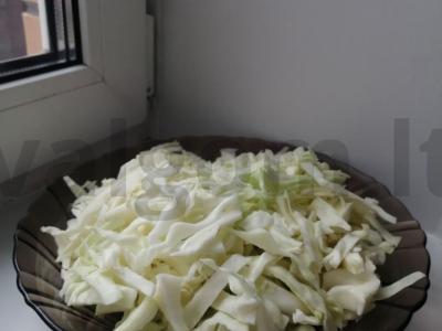 Kopūstų ir grybų pyragas Žingsnis 5