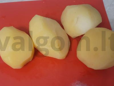 Salotos su žuvimi, kiaušiniais ir daržovėmis Žingsnis 3