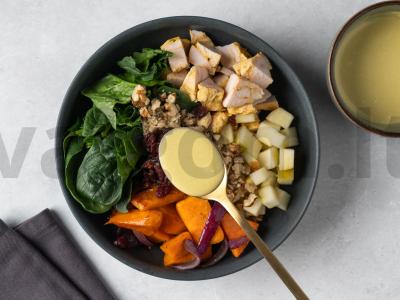 Vištienos ir garstyčių padažo salotos Žingsnis 5