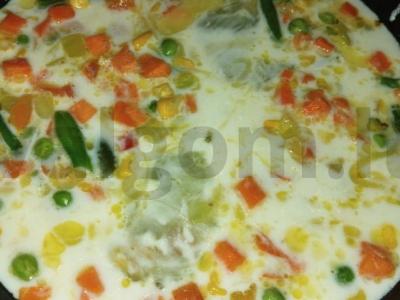 Ryškus omletas su meksikietiška daržovių mišiniu Žingsnis 3