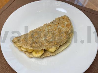 Avižų blynas su sūriu ir bananais pagrindine nuotrauka