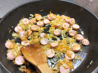 Greiti makaronai su dešrelėmis Žingsnis 3