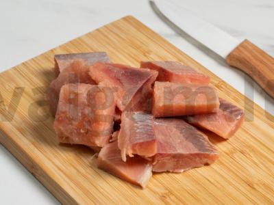 Šašlykai iš lašišos ir daržovių Žingsnis 1