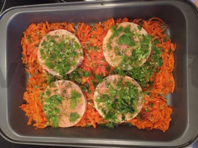 Upėtakis, keptas ant daržovių pagalvėlės Žingsnis 6