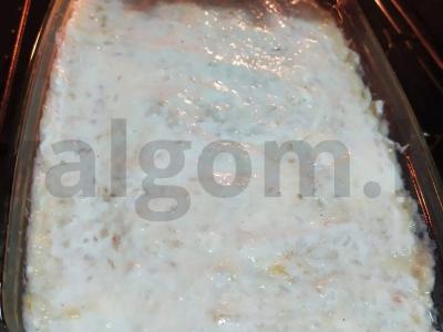 Žuvies apkepas su ryžiais, kiaušiniu ir grietine Žingsnis 4