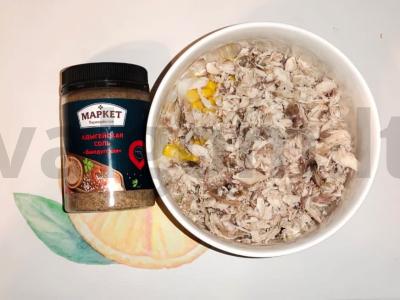 Salotas „Kruiz“ su rūkytomis skumbrėmis Žingsnis 4