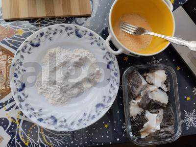 Kepta dantyta žuvis kiaušinyje Žingsnis 3