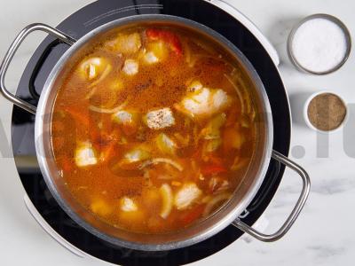 Sriuba iš kiaulienos su ryžiais ir pomidorų pasta Žingsnis 5