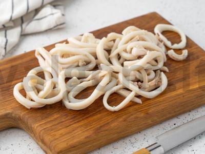 Salotas „Medūza“ su kalmarais Žingsnis 1