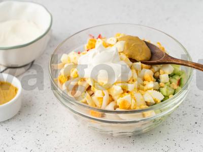 Salotas „Medūza“ su kalmarais Žingsnis 4