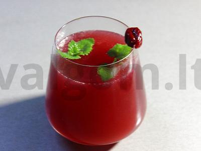 Vyšnių kisielius su mėtomis pagrindine nuotrauka