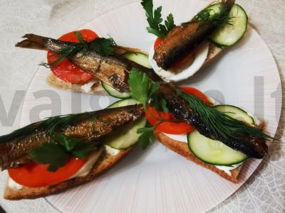 Sumuštiniai su šprotų „Greitieji“ Žingsnis 12