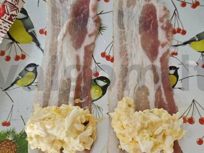 Bakonas su sūrio ir kiaušinio įdaru Žingsnis 3