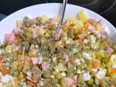 Olivje su sausainiais Žingsnis 3