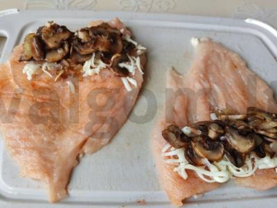 Ritinys su grybais ir bekonu Žingsnis 8