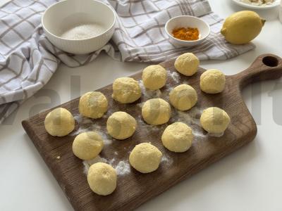 Varškės sausainiai su citrina Žingsnis 2