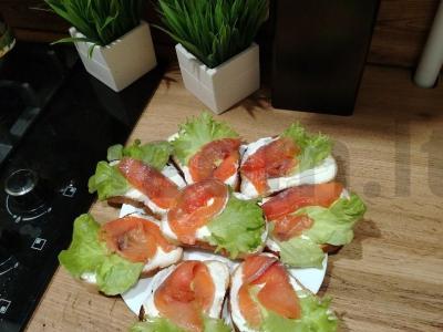 Kreminiai sumuštiniai su upėtakiu Žingsnis 3