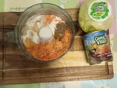 Lęšių keksiukai su baklažanų ikra Žingsnis 3