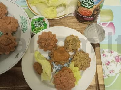 Lęšių keksiukai su baklažanų ikra Žingsnis 7