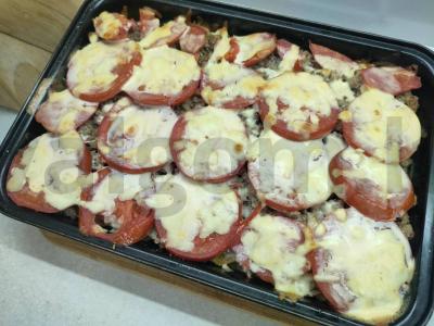 Kepsnys su faršu, baklažanais ir pomidorais pagrindine nuotrauka