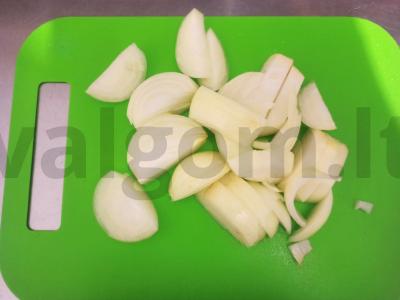 Troškintas bulvės su vištiena grietinėje Žingsnis 2