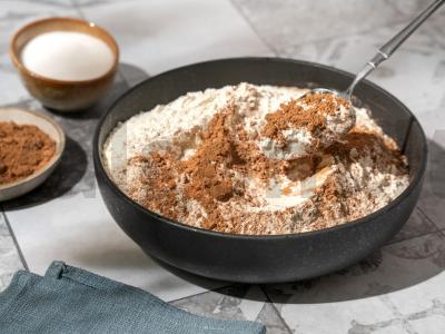 Tortas su žemės riešutų sviestu ir traškučiais Žingsnis 1