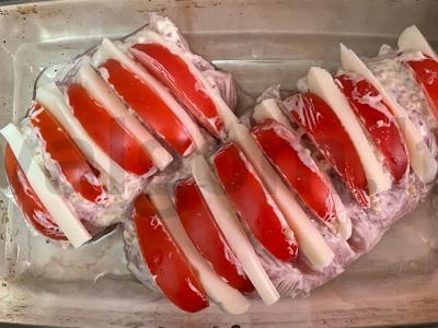 Keptas vištienos filė su pomidoru ir sūriu Žingsnis 4