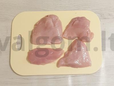 Vištienos filė po sūrio kepure Žingsnis 1